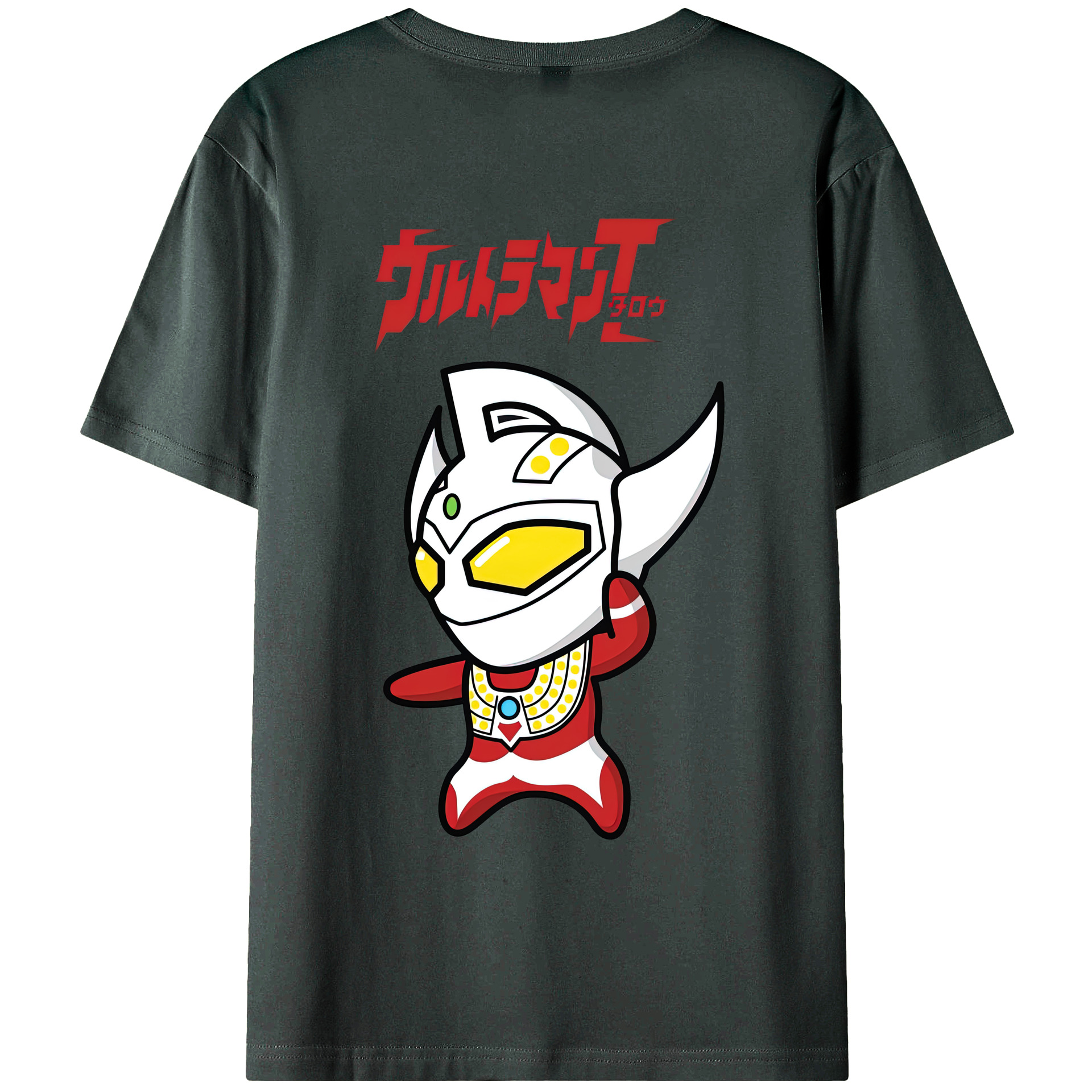 （画像用） ウルトラマン Ultraman 綿100％ メンズ半袖Tシャツ（バックプリント） 通気性